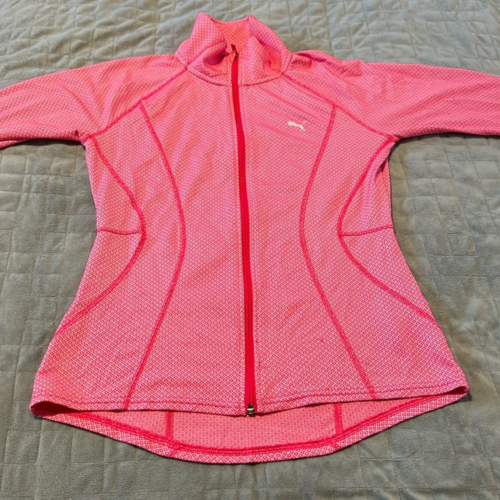 Puma Track Jacket, Pink, Subtle Pattern, Activewe… - image 2
